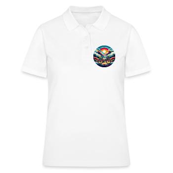 Road bike, gravel scenic landscape - Women's Polo Shirt - white - Front - Ailine (174cm)