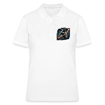 Finance Actions Taureau Wall Street Cadeau - Polo Femme - blanc - Devant - Ailine (174cm)