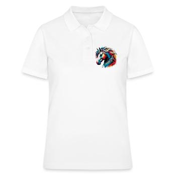 Cheval - Polo Femme - blanc - Devant - Ailine (174cm)