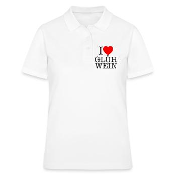 i love mulled wine Christmas - Women's Polo Shirt - white - Front - Ailine (174cm)
