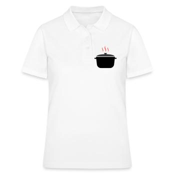 Kochtopf Dampf Kochen - Frauen Polo Shirt - Weiß - Vorne - Ailine (174cm)