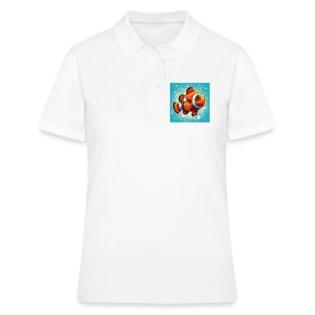Poisson-clown - Polo Femme - blanc - Devant - Ailine (174cm)