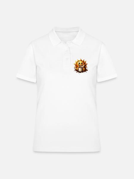 Sonnenkaffee  - Frauen Polo Shirt - Weiß