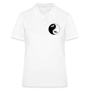 Islandpferde Yin Yang, Islandpferd Tölt, Islandländer - Polo Femme - blanc - Devant - Ailine (174cm)