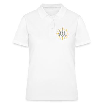 The flower of life with sun, sunbeams - Women's Polo Shirt - white - Front - Ailine (174cm)