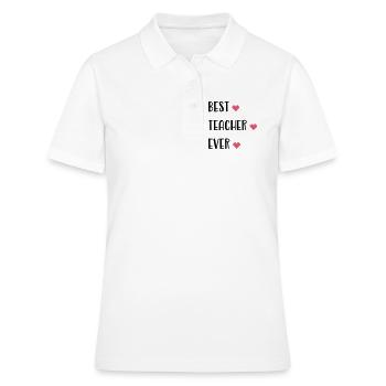 Lehrer - Frauen Polo Shirt - Weiß - Vorne - Ailine (174cm)