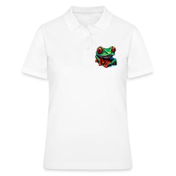 Rainette aux yeux rouges - Polo Femme - blanc - Devant - Ailine (174cm)