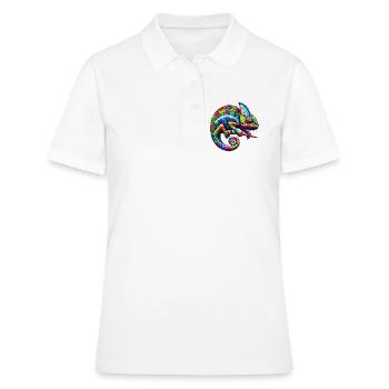 Caméléon - Polo Femme - blanc - Devant - Ailine (174cm)