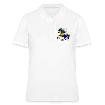 Pferd - Frauen Polo Shirt - Weiß - Vorne - Ailine (174cm)