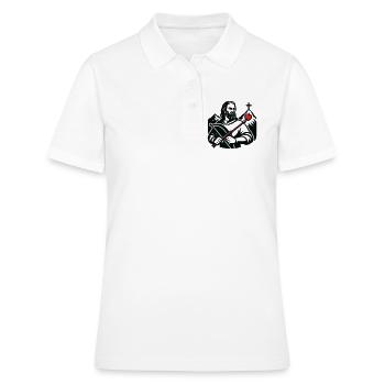 Figure légendaire de la Suisse - Polo Femme - blanc - Devant - Ailine (174cm)