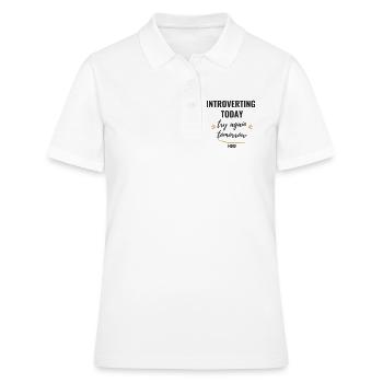 Heute introvertiert, morgen wieder versuchen. - Frauen Polo Shirt - Weiß - Vorne - Ailine (174cm)