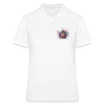 Poisson épineux avec un accent coloré - Polo Femme - blanc - Devant - Ailine (174cm)
