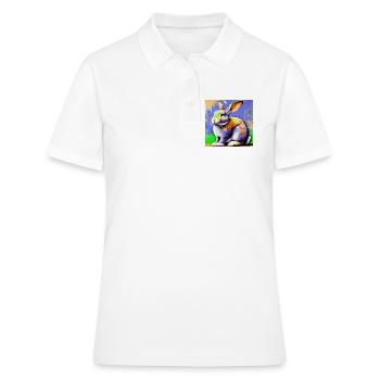 Kaninchen - Frauen Polo Shirt - Weiß - Vorne - Ailine (174cm)