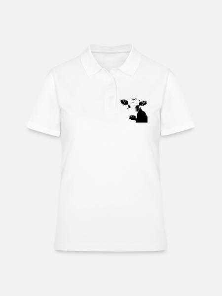 Kuh schwarz Rind Kühe Rinder Kuhkopf Geschenk - Frauen Polo Shirt - Weiß