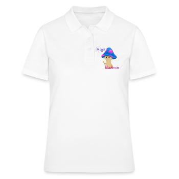 Champignon magique avec baguette magique - Polo Femme - blanc - Devant - Ailine (174cm)
