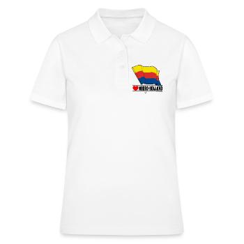 Drapeau Hollande-Septentrionale coeur HOLLANDE-SEPTENTRIONALE - Polo Femme - blanc - Devant - Ailine (174cm)