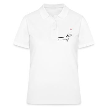 Chiens Cœur de teckel - Polo Femme - blanc - Devant - Ailine (174cm)
