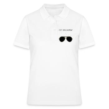 C'est Excessivement Énervant : Lunettes Aviateur - Polo Femme - blanc - Devant - Ailine (174cm)