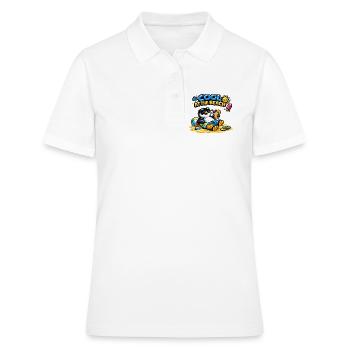 Kühler Strandpinguin genießen - Frauen Polo Shirt - Weiß - Vorne - Ailine (174cm)