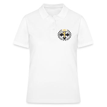 Die Nummer Eins mit Lorbeerkranz und Krone - Frauen Polo Shirt - Weiß - Vorne - Ailine (174cm)
