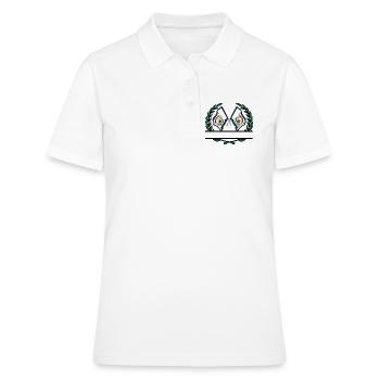 Fahnen USA West Virginia Lorbeerkranz Banner - Frauen Polo Shirt - Weiß - Vorne - Ailine (174cm)