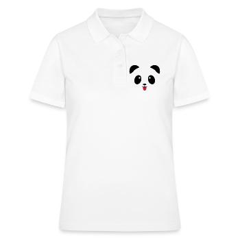 Langue de visage de panda - Polo Femme - blanc - Devant - Ailine (174cm)