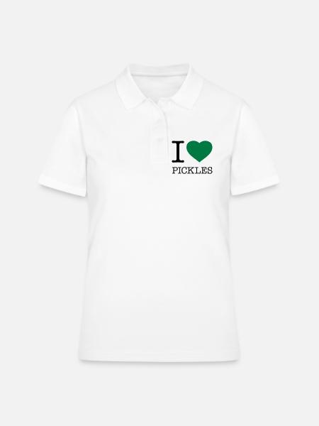 J’ADORE LES CORNICHONS - Polo Femme - blanc