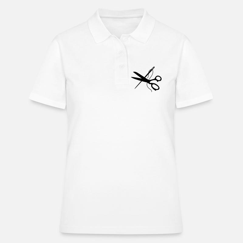 ciseaux - Polo Femme - blanc