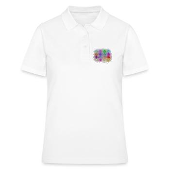 Disco / Party Licht - Frauen Polo Shirt - Weiß - Vorne - Ailine (174cm)
