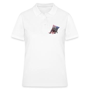 Haussier boursier de Wall Street - Polo Femme - blanc - Devant - Ailine (174cm)