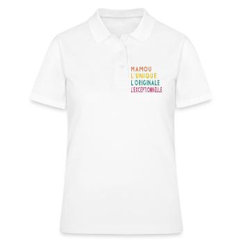mamou l'unique l'originale l'exceptionnelle - Polo Femme - blanc - Devant - Ailine (174cm)