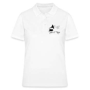 Musique vintage (noir) - Polo Femme - blanc - Devant - Ailine (174cm)