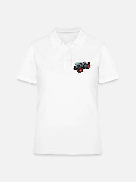 Eicher Tiger EM 235 - Frauen Polo Shirt - Weiß