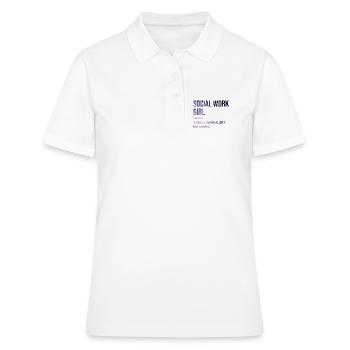 Travail social Travail social Travail social - Polo Femme - blanc - Devant - Ailine (174cm)