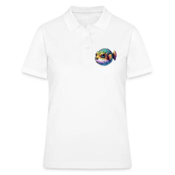Kugelfisch - Frauen Polo Shirt - Weiß - Vorne - Ailine (174cm)