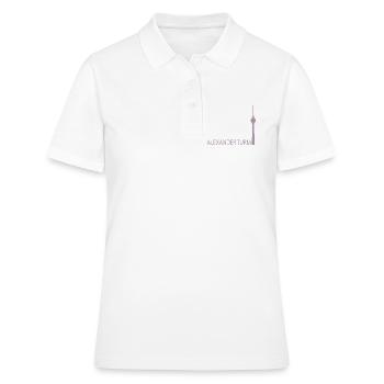 Witziger Berliner Fernsehturm Silhouette Parodie - Frauen Polo Shirt - Weiß - Vorne - Ailine (174cm)