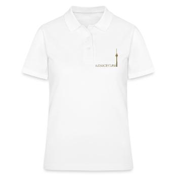 Witziger Berliner Fernsehturm Silhouette Parodie - Frauen Polo Shirt - Weiß - Vorne - Ailine (174cm)
