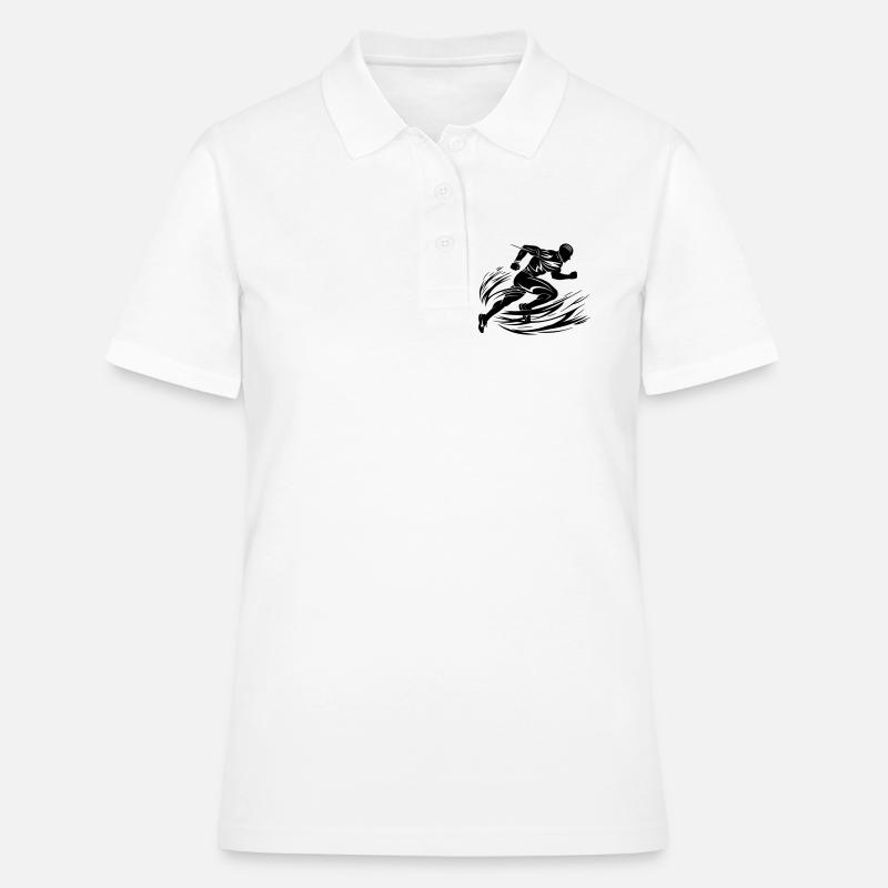 Sprinter in Motion - Women's Polo Shirt - white