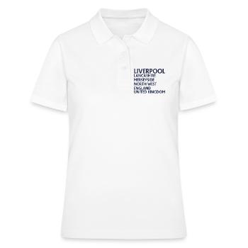 Liverpool – Angleterre Conception des paroles - Polo Femme - blanc - Devant - Ailine (174cm)