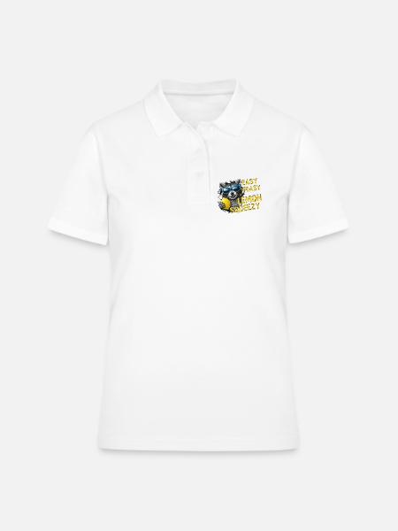 Facile à presser comme un citron facile – Raton laveur d’été - Polo Femme - blanc