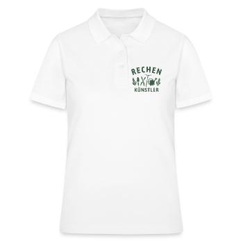 Rechen Künstler - Retro Gärtner Natur - Frauen Polo Shirt - Weiß - Vorne - Ailine (174cm)