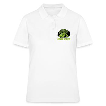 Zelt Camp Vibes Logo - Frauen Polo Shirt - Weiß - Vorne - Ailine (174cm)