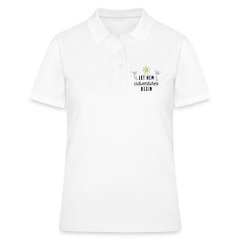 Aventure ou nouveau départ - Polo Femme - blanc - Devant - Ailine (174cm)