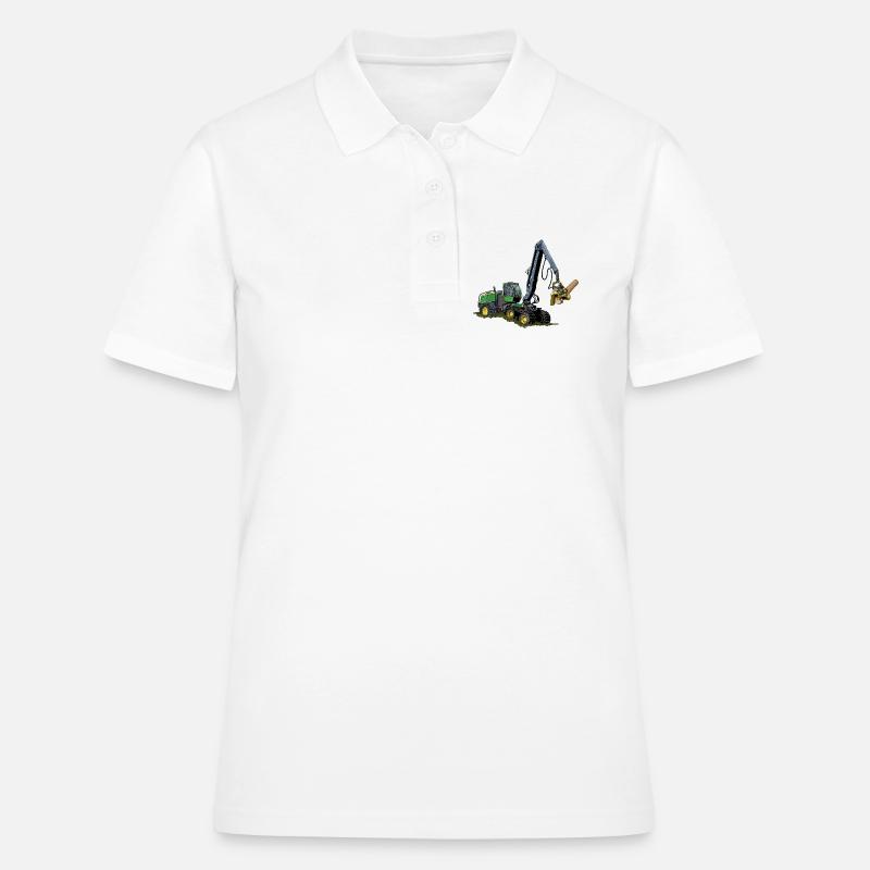 Moissonneuse-batteuse, Moissonneuse-batteuse - Polo Femme - blanc