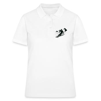 Skieurs Ski Hiver Vacances d’hiver Sports d’hiver - Polo Femme - blanc - Devant - Ailine (174cm)