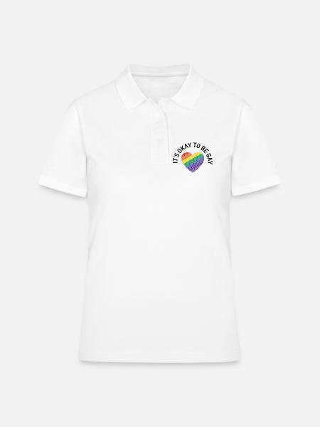 Es ist in Ordnung, schwul zu sein - Frauen Polo Shirt - Weiß