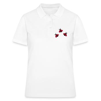 6254398 118120415 Marienkaefer - Frauen Polo Shirt - Weiß - Vorne - Ailine (174cm)