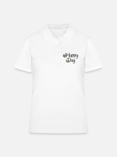 Happy Day - Polo Femme - blanc