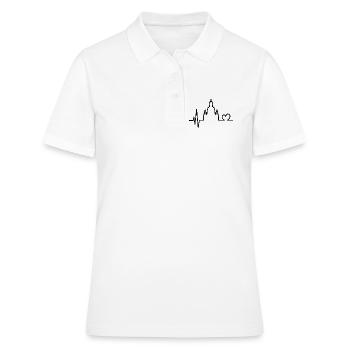 Herzschlag Liebe Dresden Frauenkirche Symbol Logo - Frauen Polo Shirt - Weiß - Vorne - Ailine (174cm)