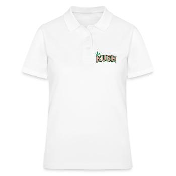 KUSH Retro Blatt - Frauen Polo Shirt - Weiß - Vorne - Ailine (174cm)